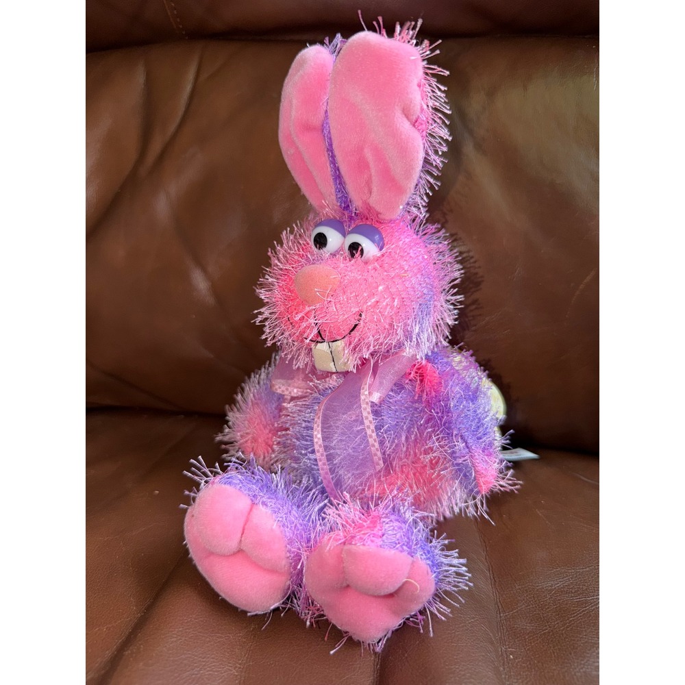 Aurora World Bing-Bing Bunny Pink Purple Tinsel Plush Sound Toy NWT